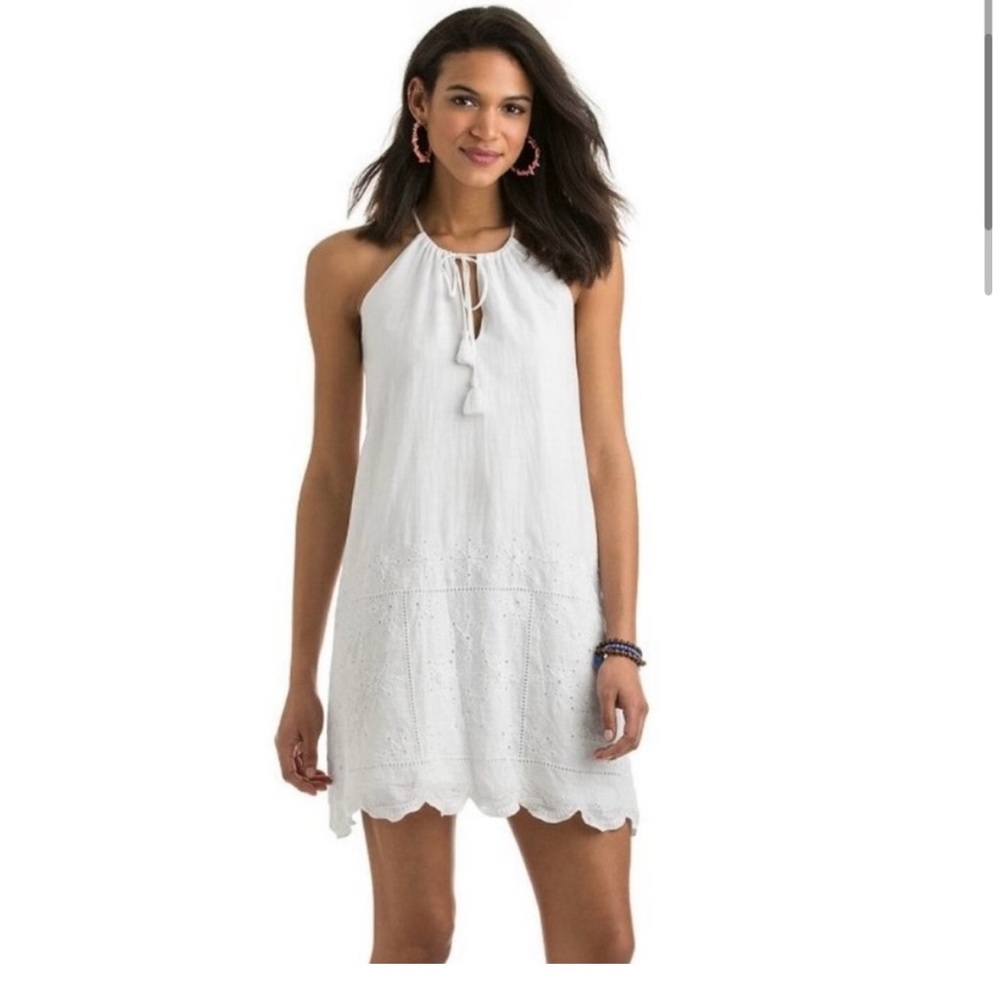 Vineyard vines, white linen dress